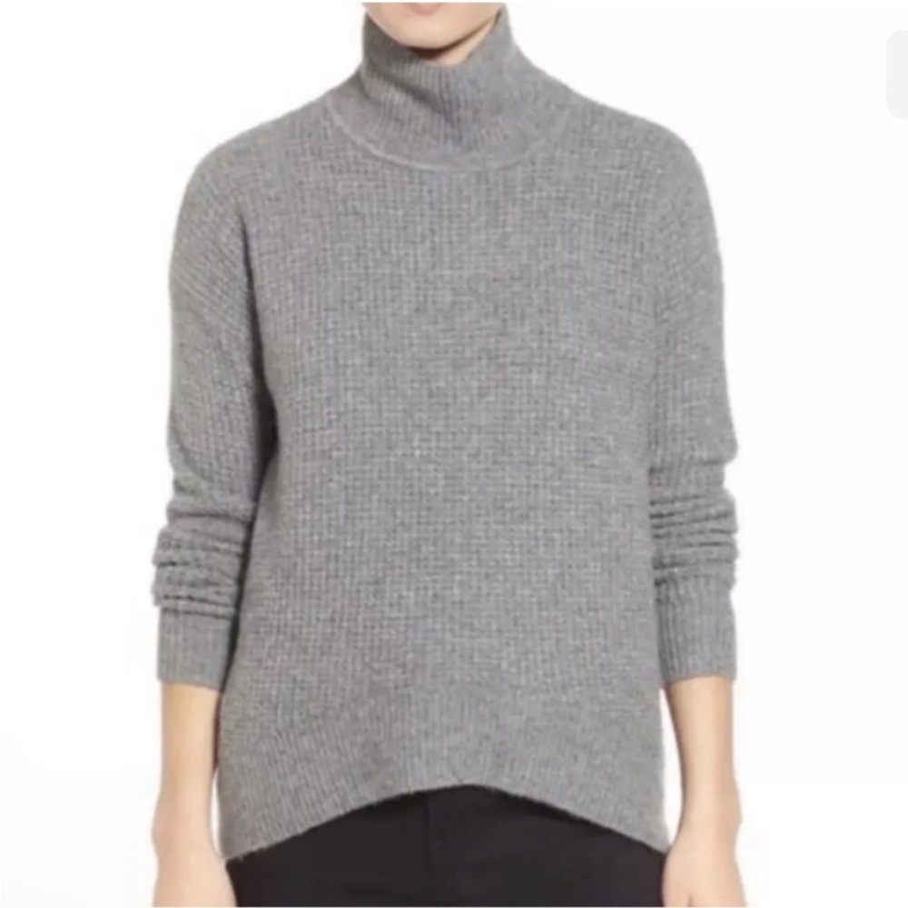 MADEWELL Grey Wool Blend Turtleneck Knit Merino Wool Blend Pullover Size XS